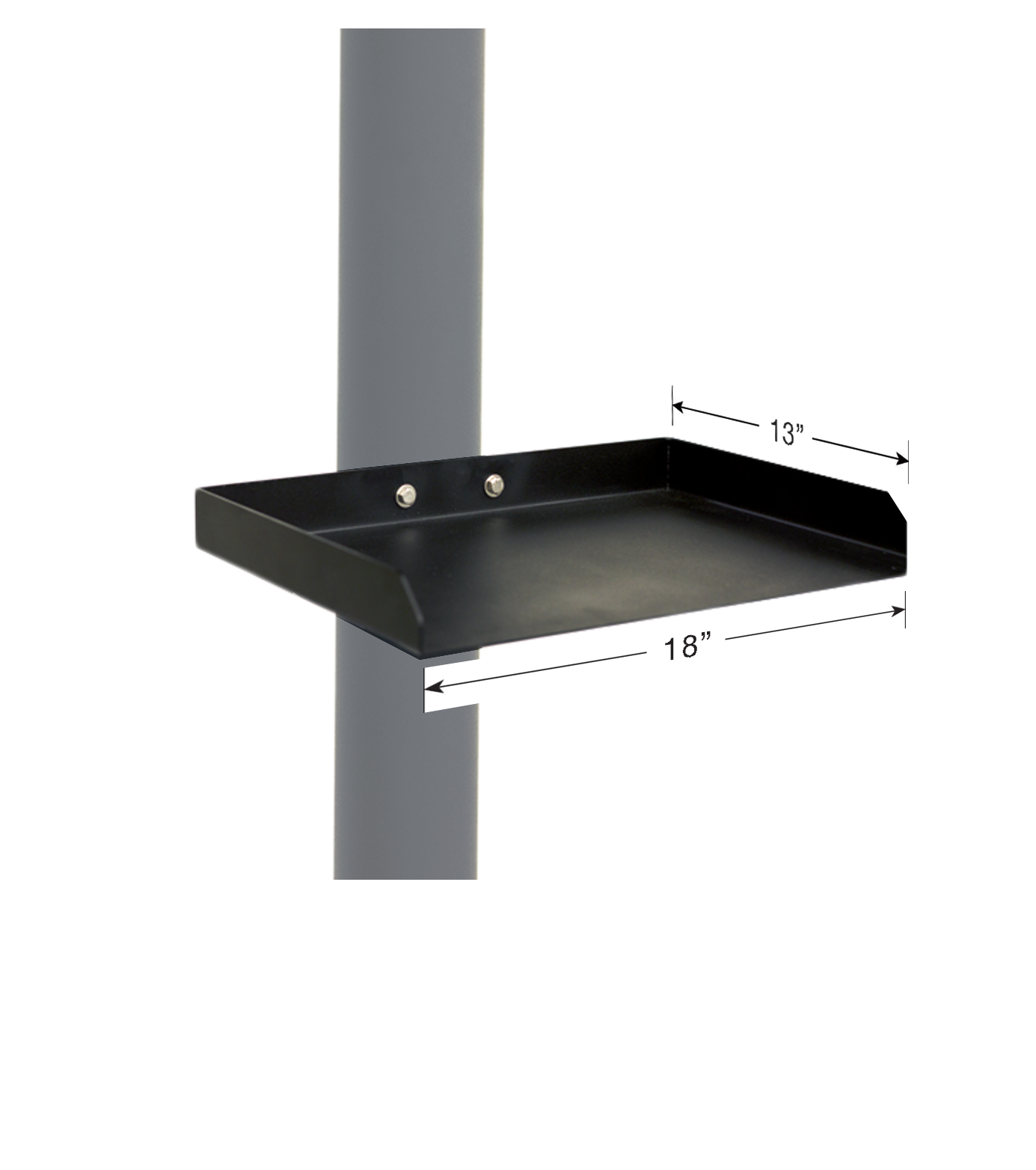 Deck post shelf